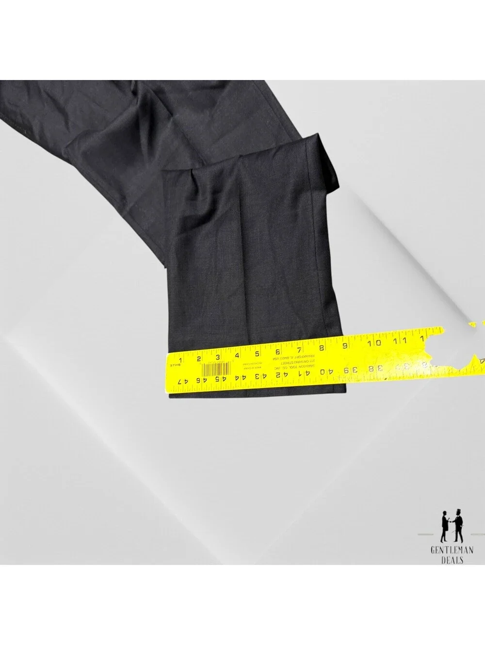 Mark Pomerantz Wool Charcoal Solid Bespoke Dress Pants Trousers 33x30